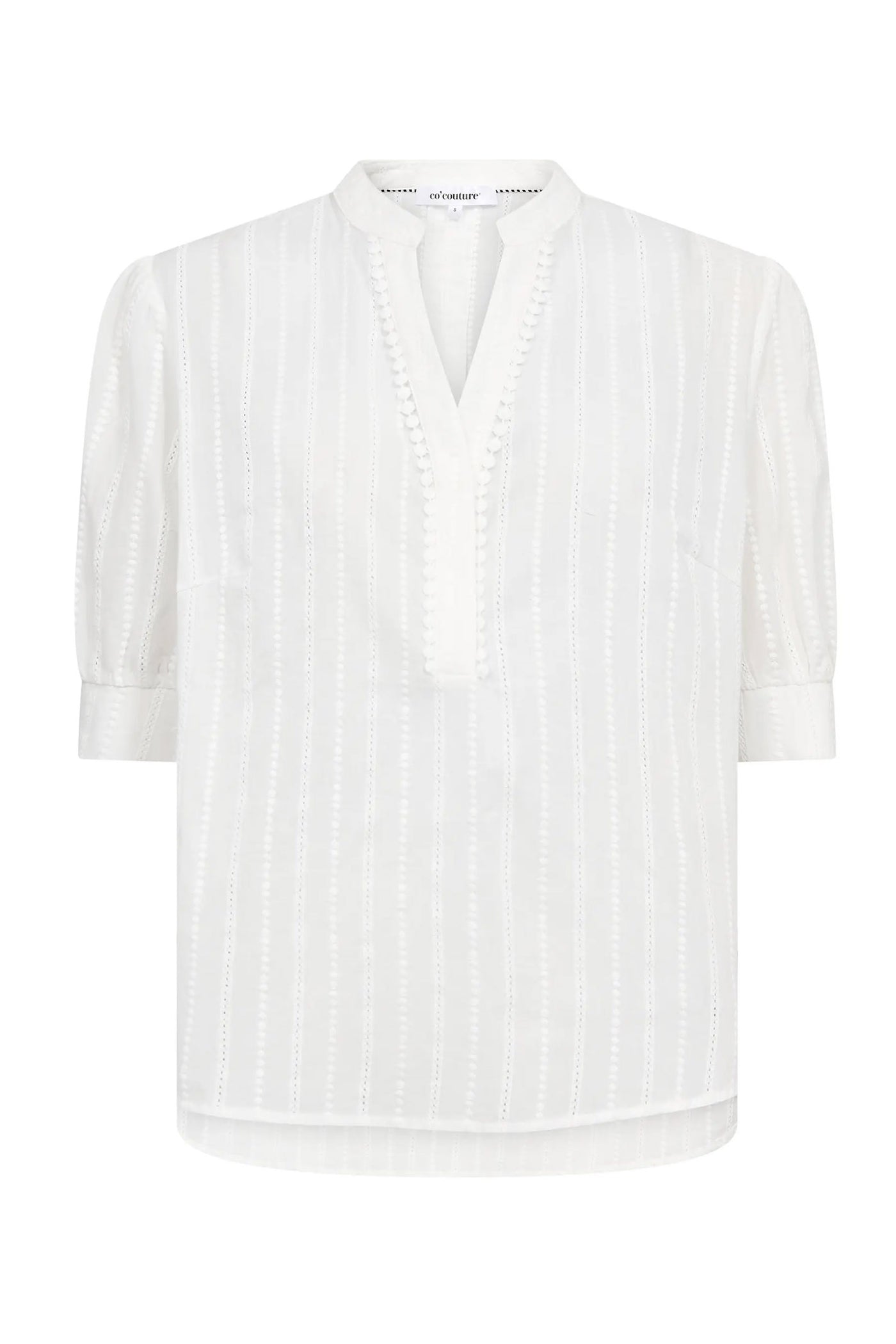 BessiCC V-Blouse 10002-Off-White - 500191