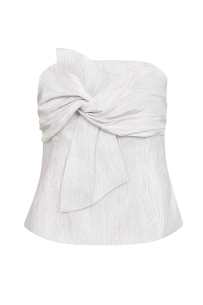 BiaCC Knot Tube Top 930-Silver - 45191 Thumbnail