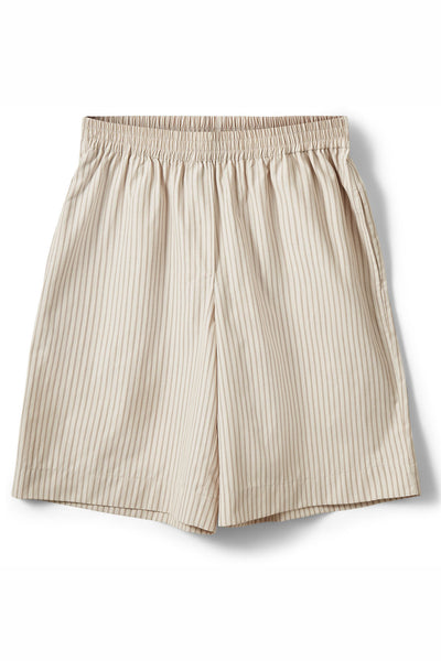 Blairsw Striped Bermuda Shorts Off White / Black Stripe - S262291 Thumbnail
