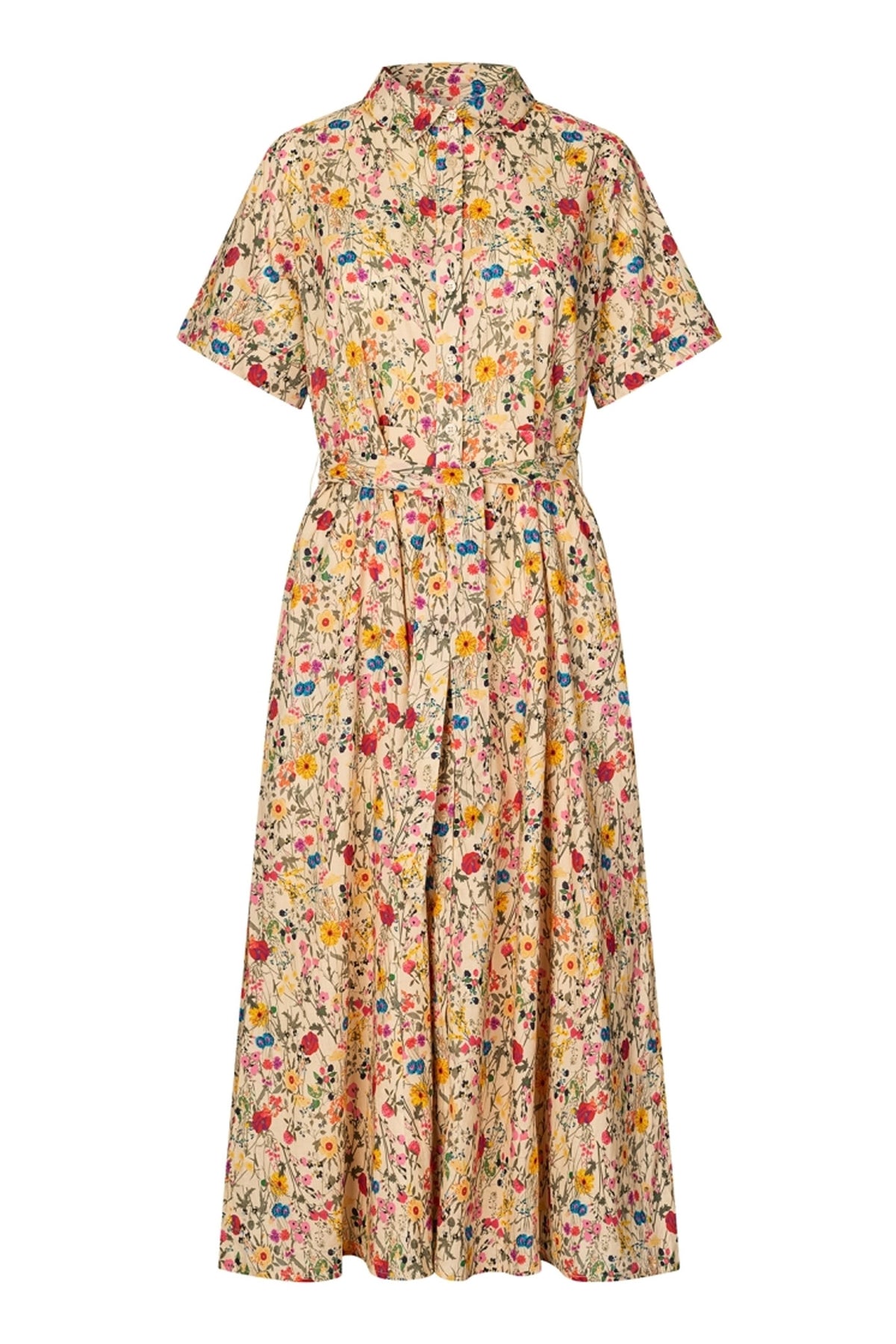 Blakell Midi Dress Ss Flower Print - 26241-3007