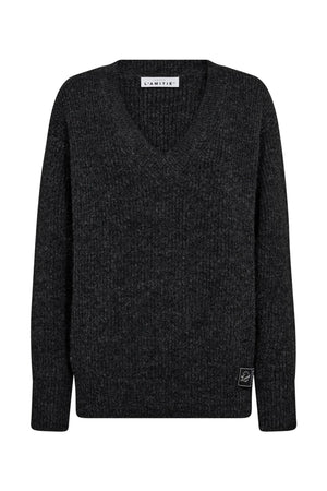 Blossom V-Knit Antracit Melange - HL10325