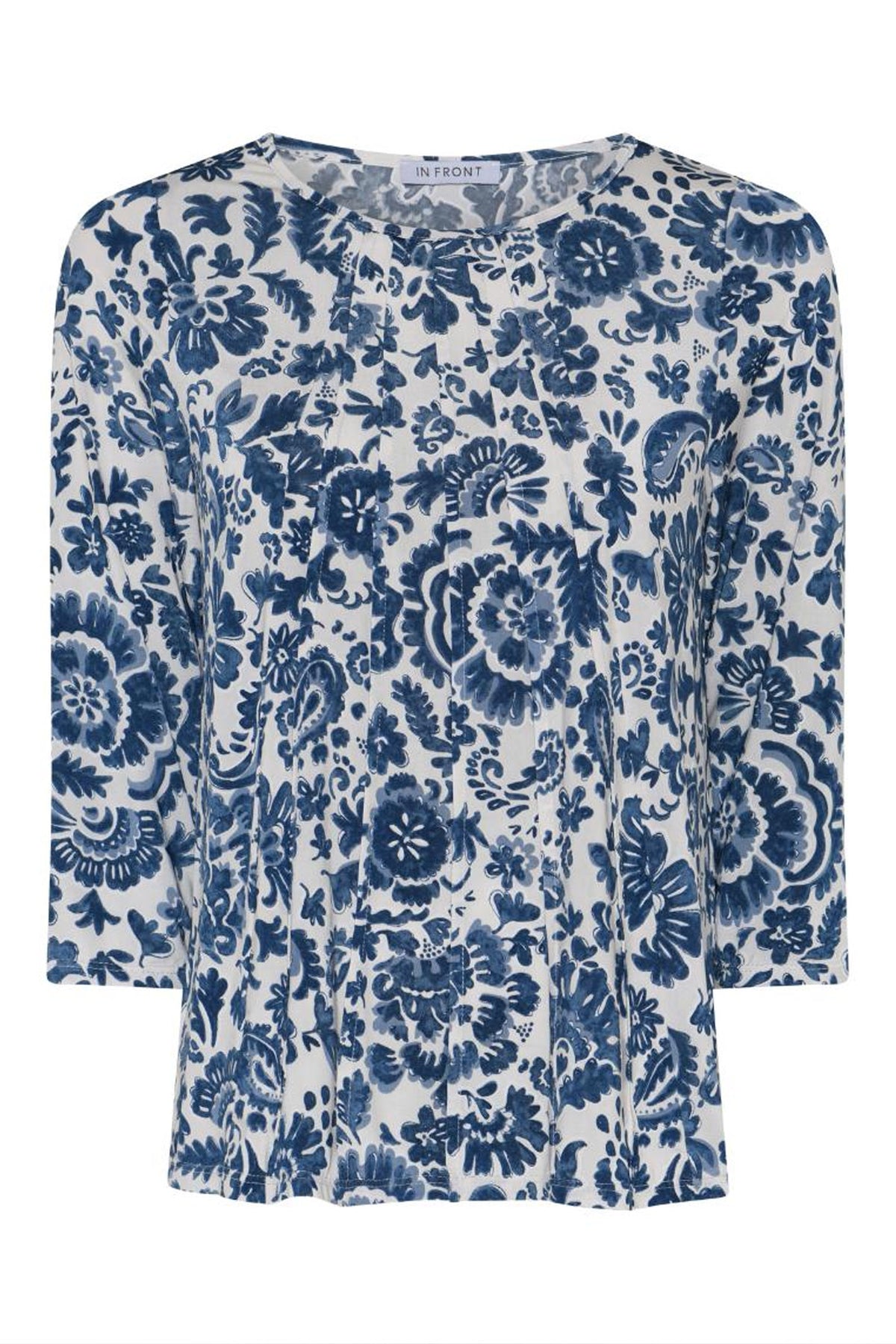 Blouse Lucette 3/4 sleeves Blue - 17000