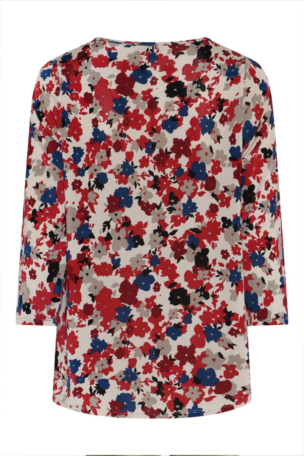 Blouse Lucette 3/4 sleeves Red - 17010