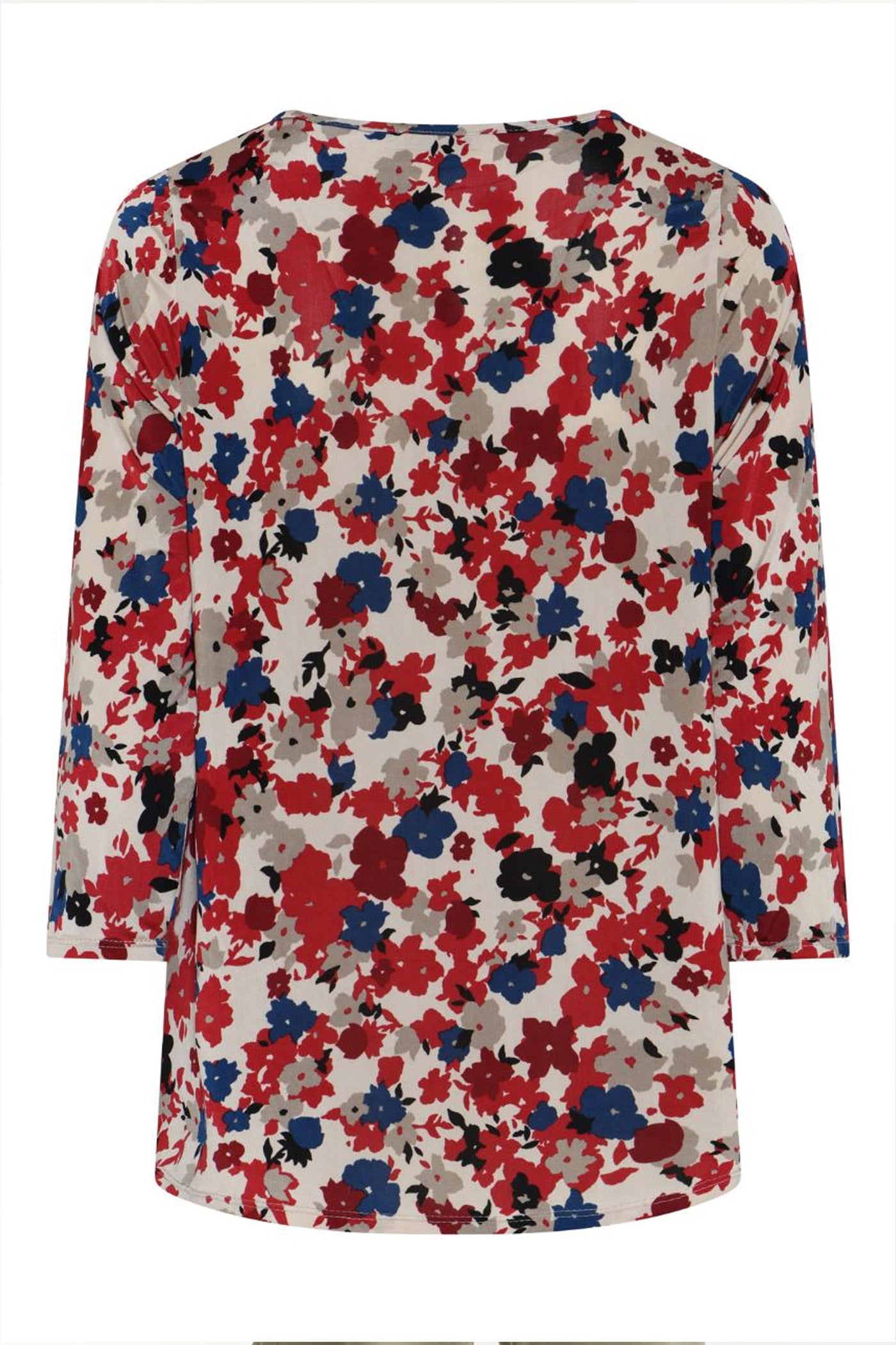 Blouse Lucette 3/4 sleeves Red - 17010