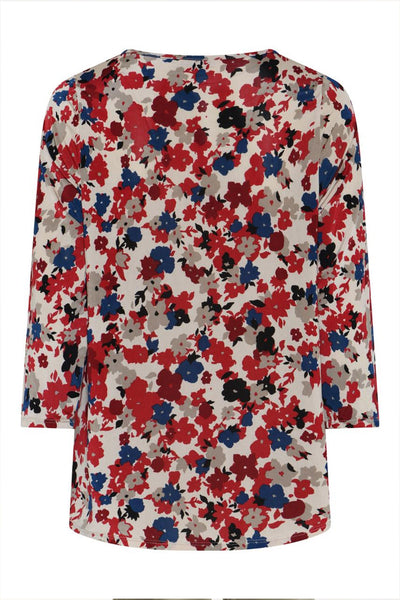 Blouse Lucette 3/4 sleeves Red - 17010 Thumbnail