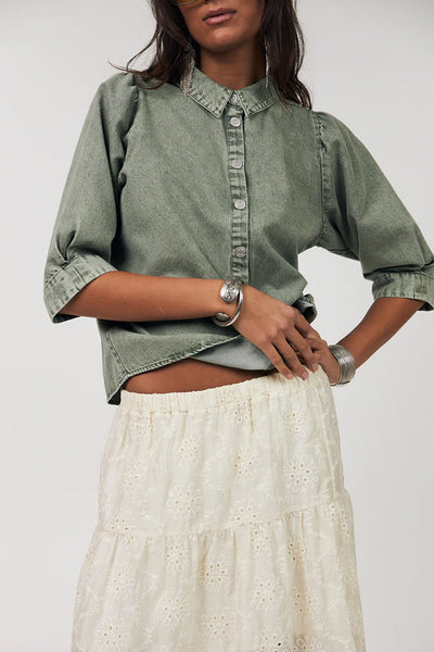 Bonoll Shirt Ss 49 Dusty Green - 26162-1044 Thumbnail