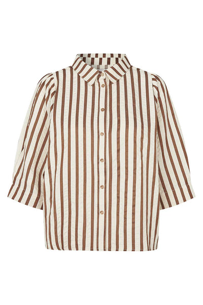 Bonoll Shirt Ss Dark Mokka - 26163-1046 Thumbnail