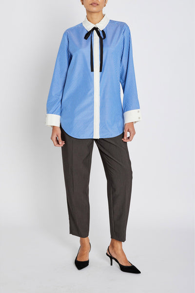 BorassusBBZiana shirt Dark Blue Stripe - BBW4872 Thumbnail