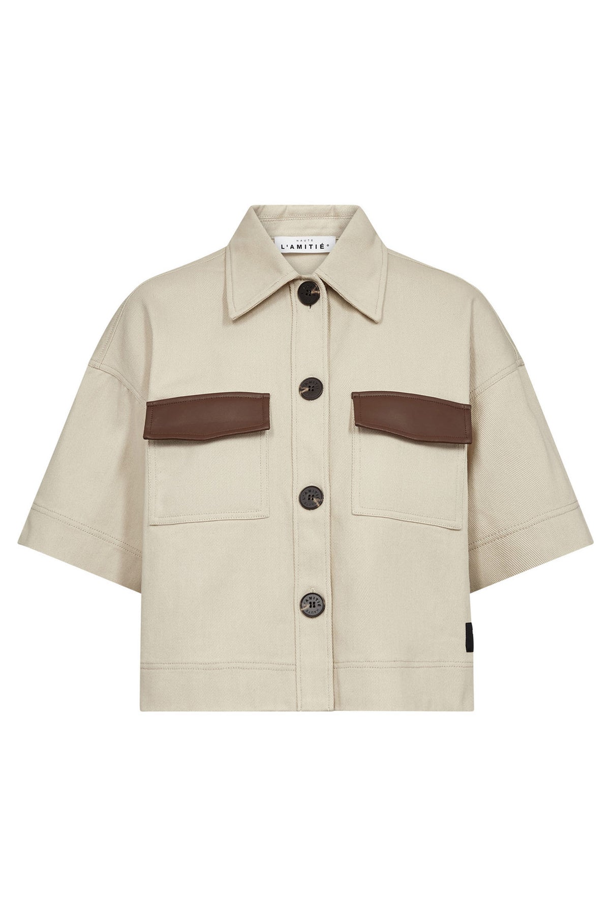 Bowie Crop Pocket Shirt SAND - HL10521