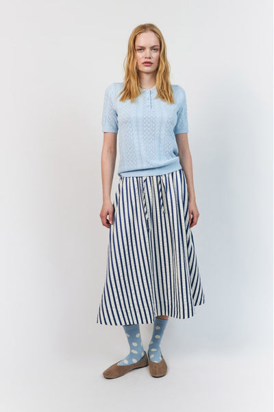 Bristolll Midi Skirt Blue - 26270-2018 Thumbnail