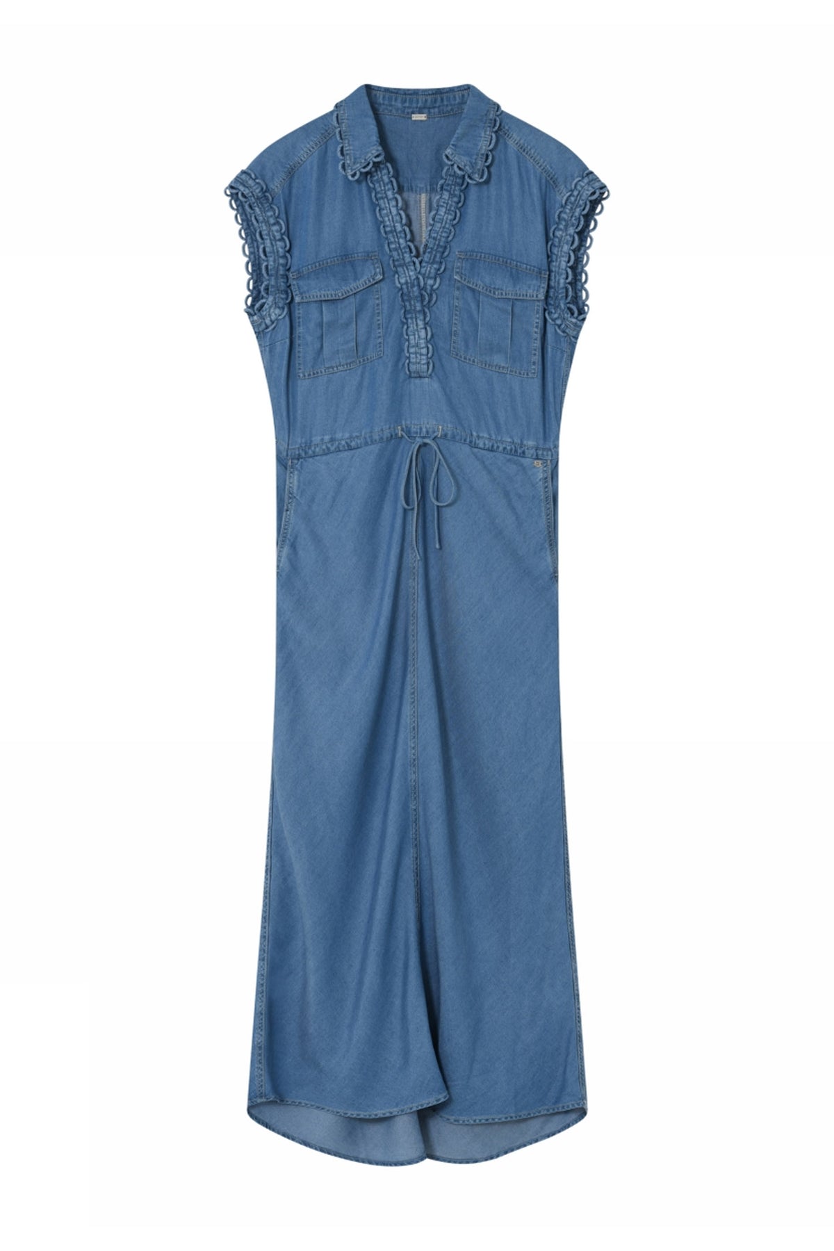 Britney, long bias cut dress 94136-Oil Blue - 61520/7363