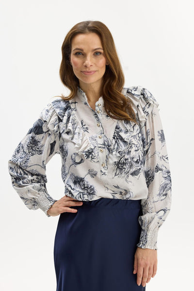 Brook blouse Blue - 17025 Thumbnail
