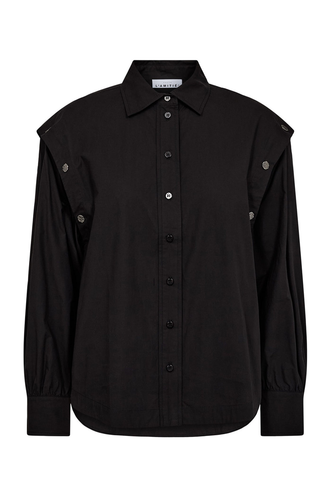 Button Sleeve Shirt Black - HL10399