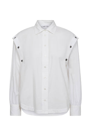 Button Sleeve Shirt White - HL10399