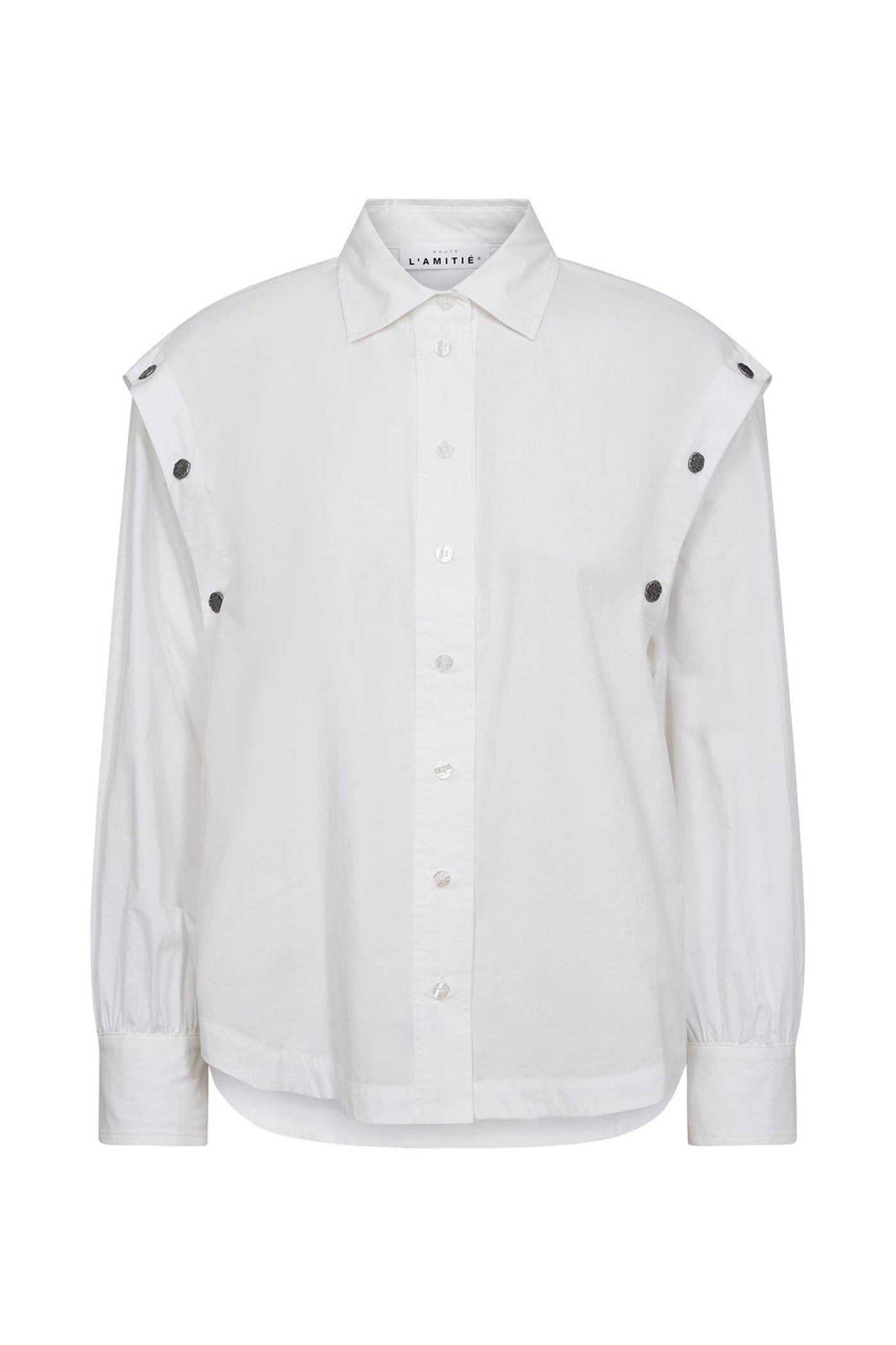 Button Sleeve Shirt White - HL10399