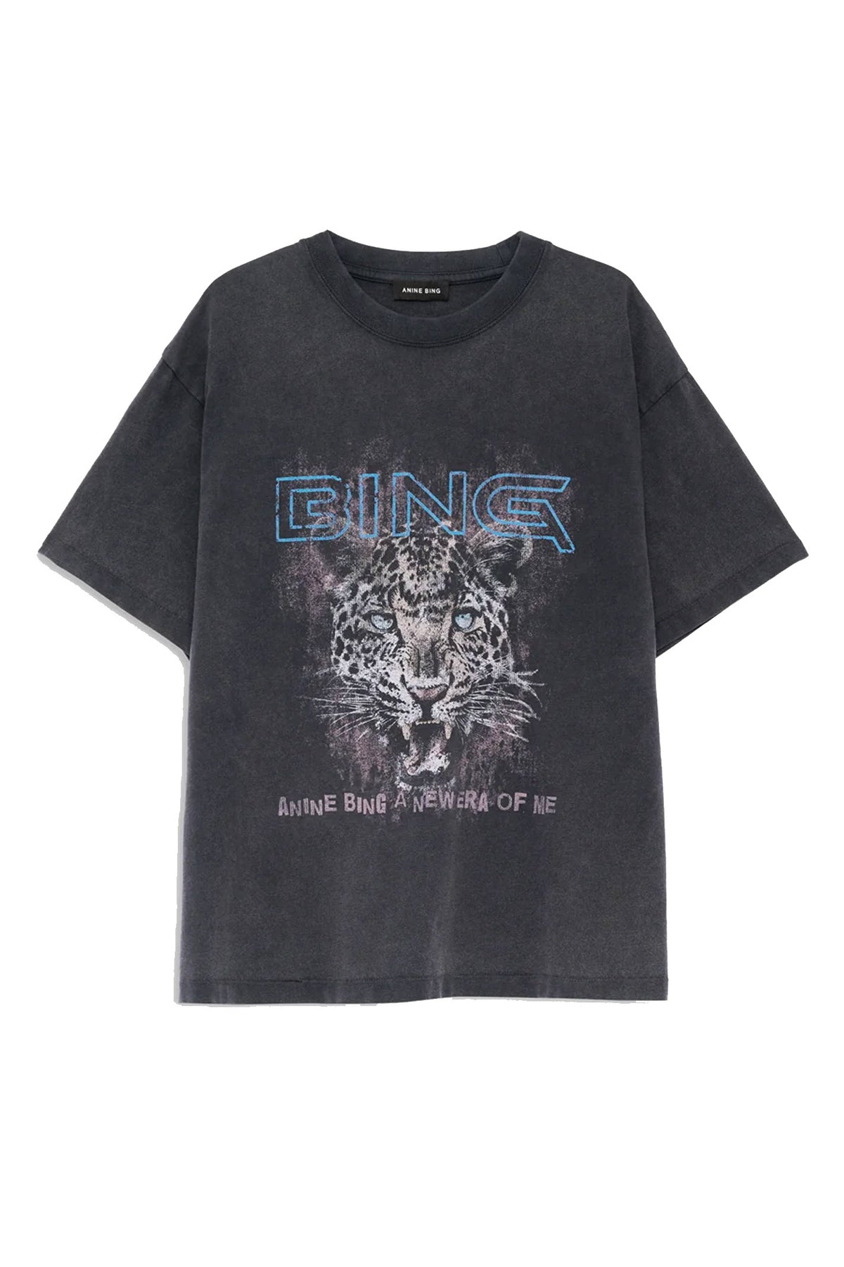 CADE TEE LEO Washed black - A-08-12619