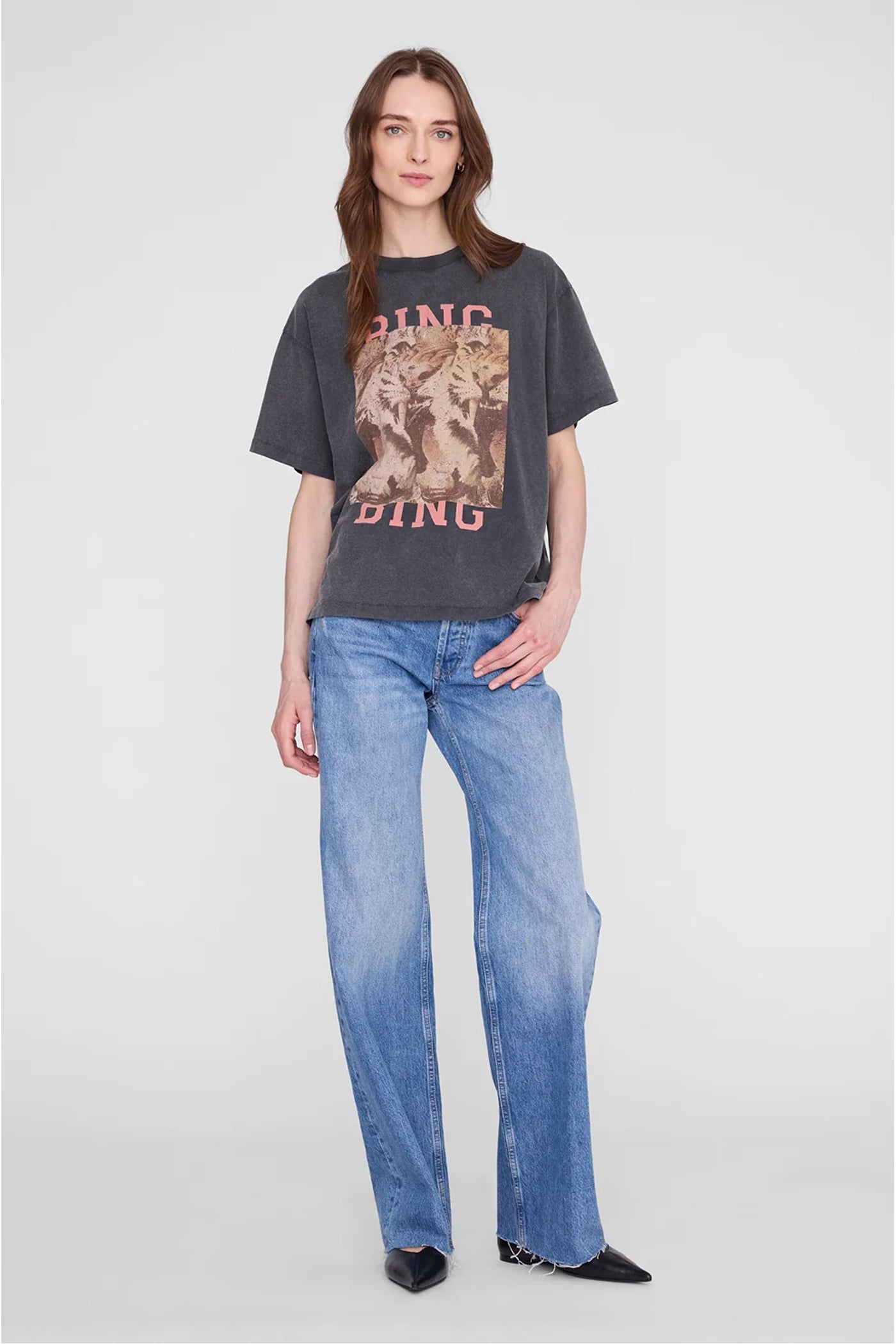 CADE TEE TIGER Washed black - A-08-12619