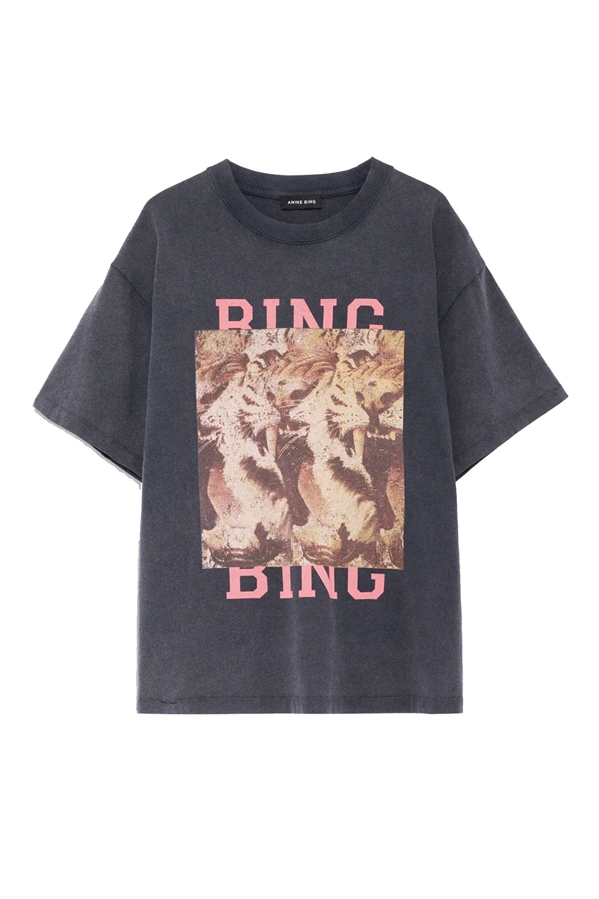 CADE TEE TIGER Washed black - A-08-12619