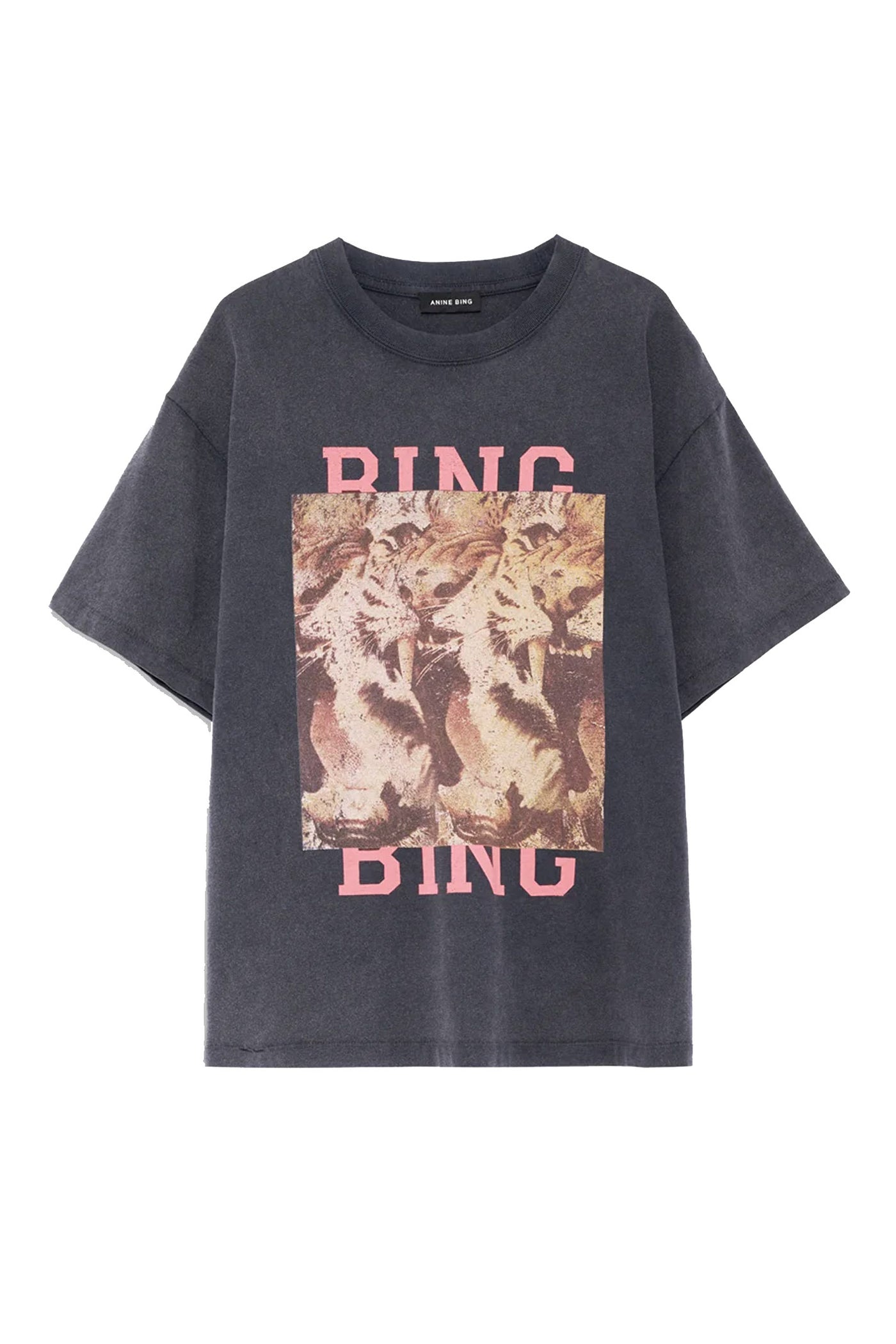 CADE TEE TIGER Washed black - A-08-12619
