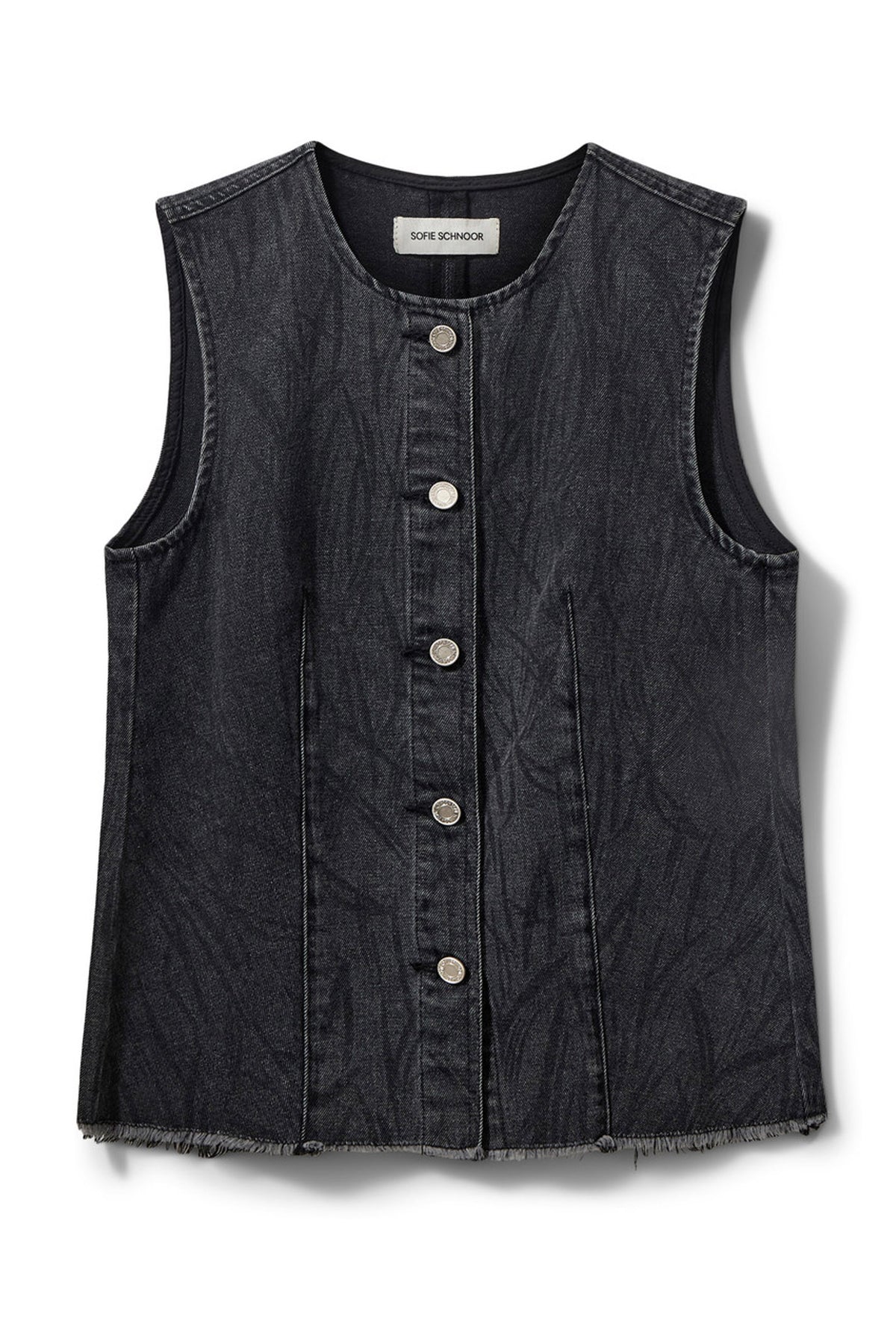 CARLASW VEST 1015 Washed black - S253326