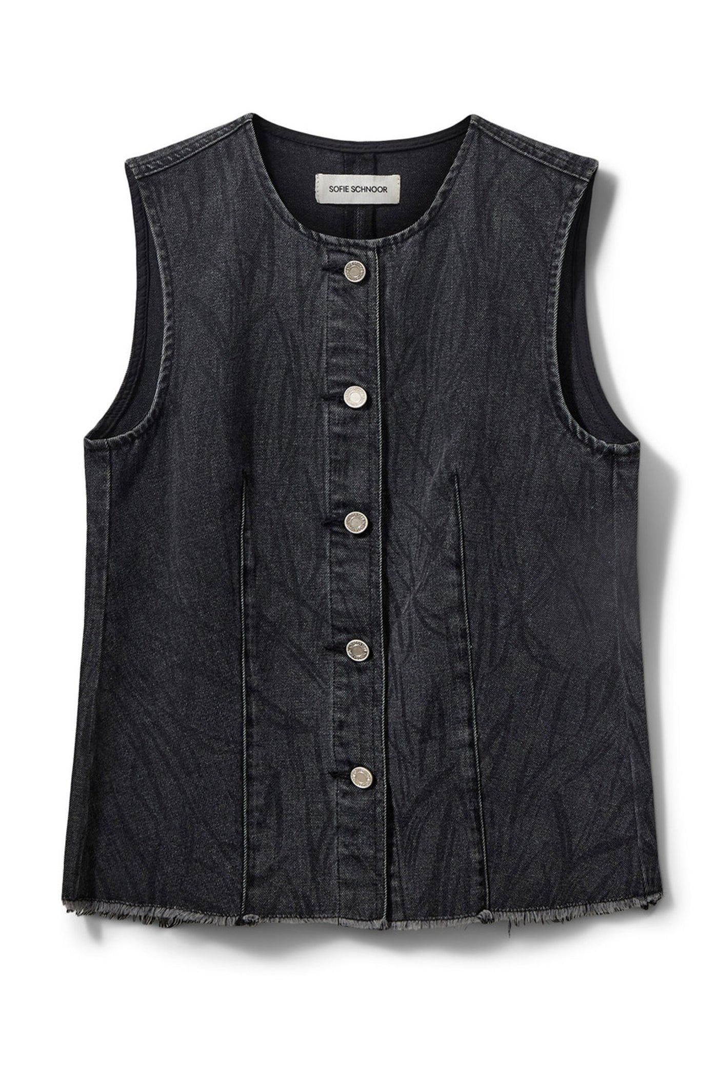 CARLASW VEST 1015 Washed black - S253326