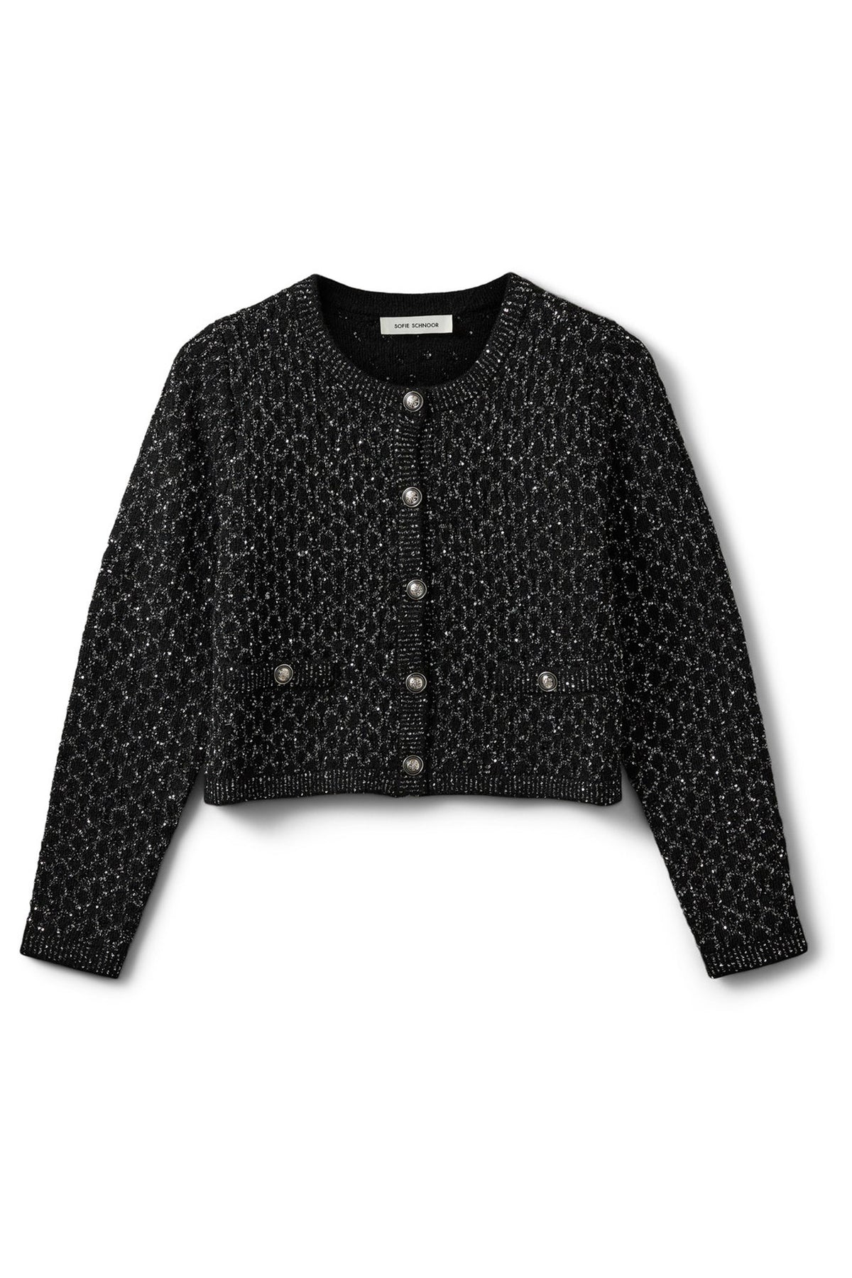 CARNETSW CARDIGAN 1003 Black glitter - S254505