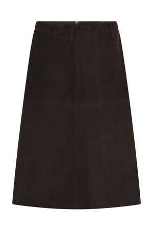 SuedaBBIrene suede skirt Dark brown - BBW5098