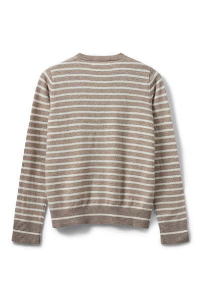 CISSESW STRIPE CARDIGAN 7118 Light Brown Striped - SNOS432 Thumbnail