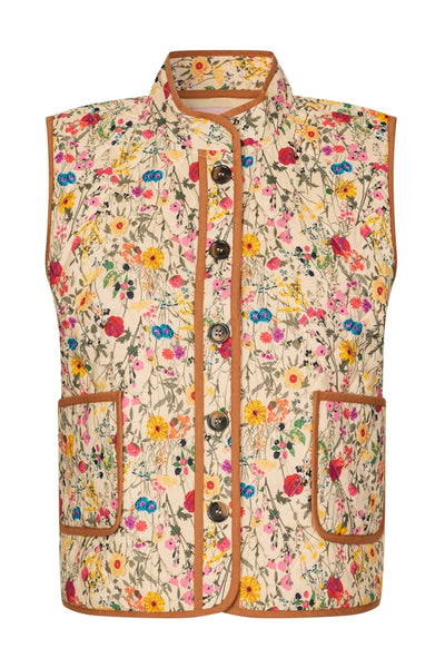 Cairoll Quilted Vest Flower Print - 26241-1010 Thumbnail