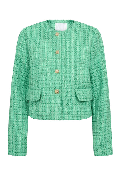 CalvinCC Boucle Jacket 34-Green - 40039 Thumbnail
