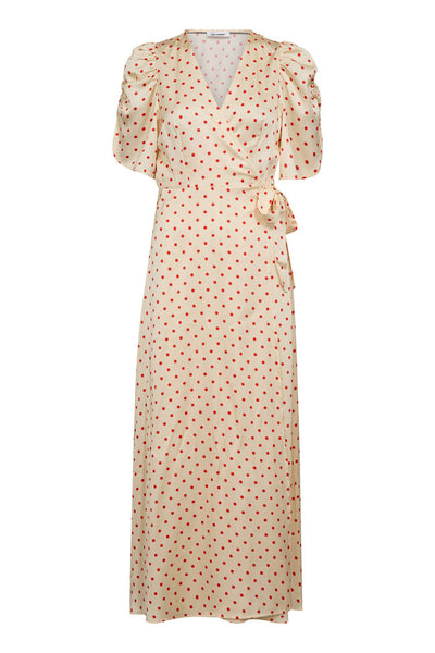 CambriaCC Dot Wrap Dress 11-Off white - 46066 Thumbnail