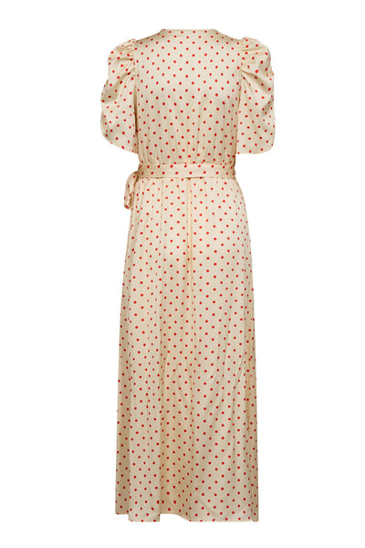 CambriaCC Dot Wrap Dress 11-Off white - 46066 Thumbnail