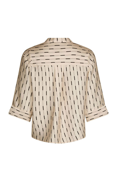 Camile Print Blouse Creme - 169302 Thumbnail
