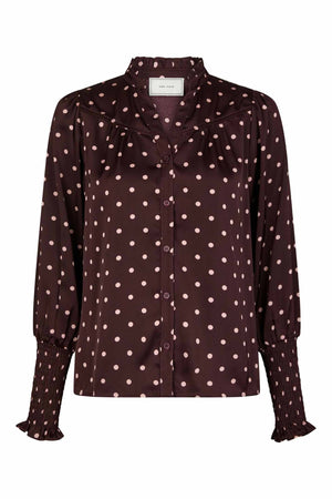 Camisa Dot Blouse Burgundy - 167161