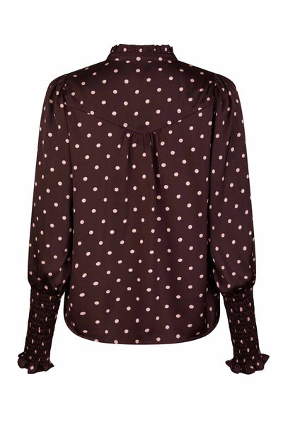 Camisa Dot Blouse Burgundy - 167161 Thumbnail