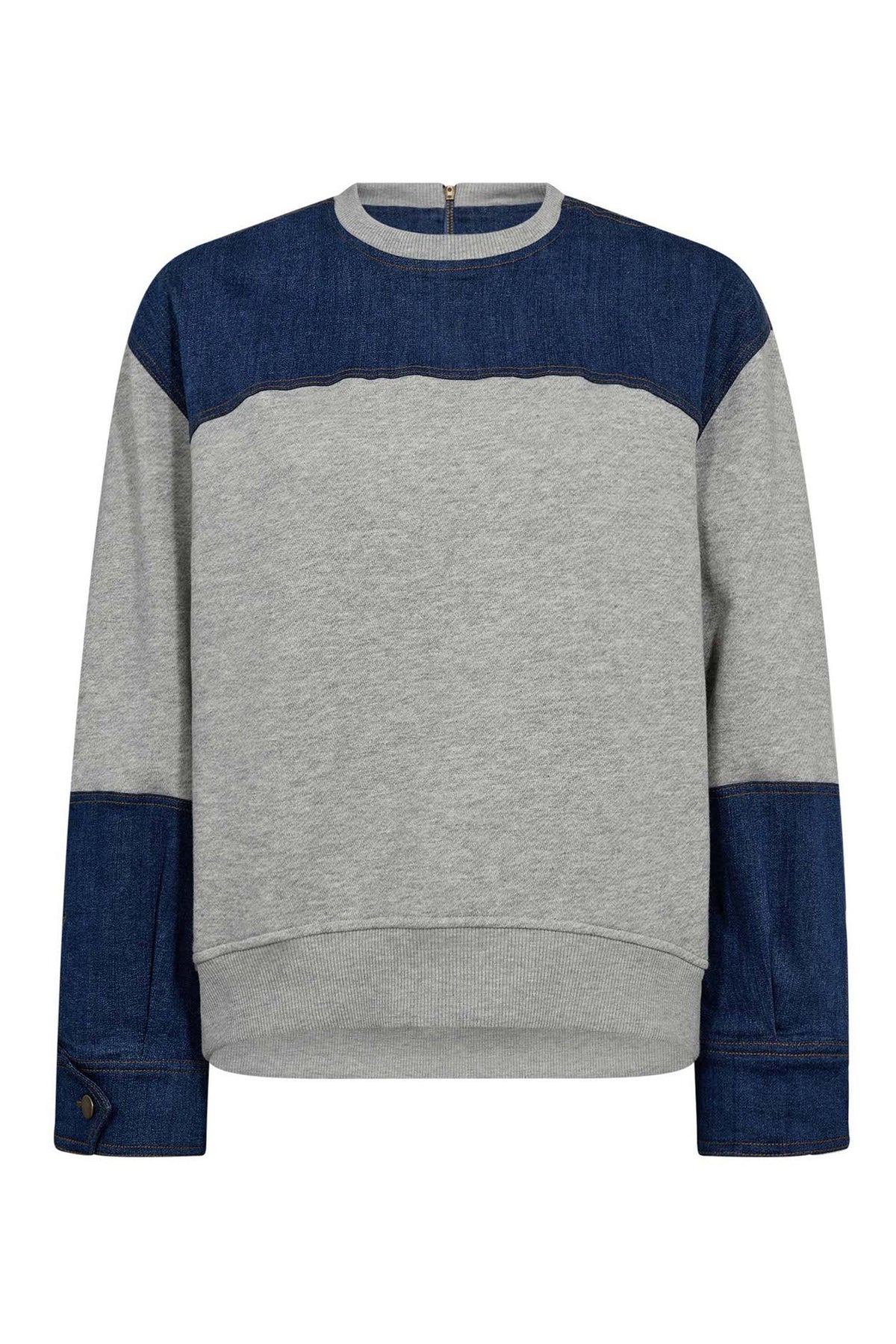 CandizCC Denim Mix Sweat 57-Grey Melan - 37044