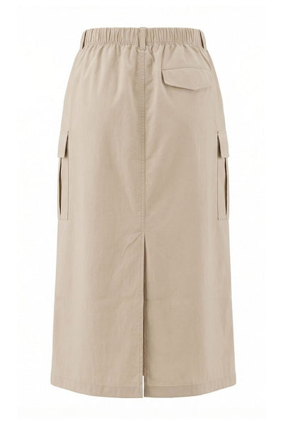 Cargo Pencil Skirt Beige - 40515 Thumbnail