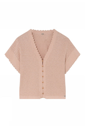 Carly, knit cardi cape 6033-Peach - 61403/3736