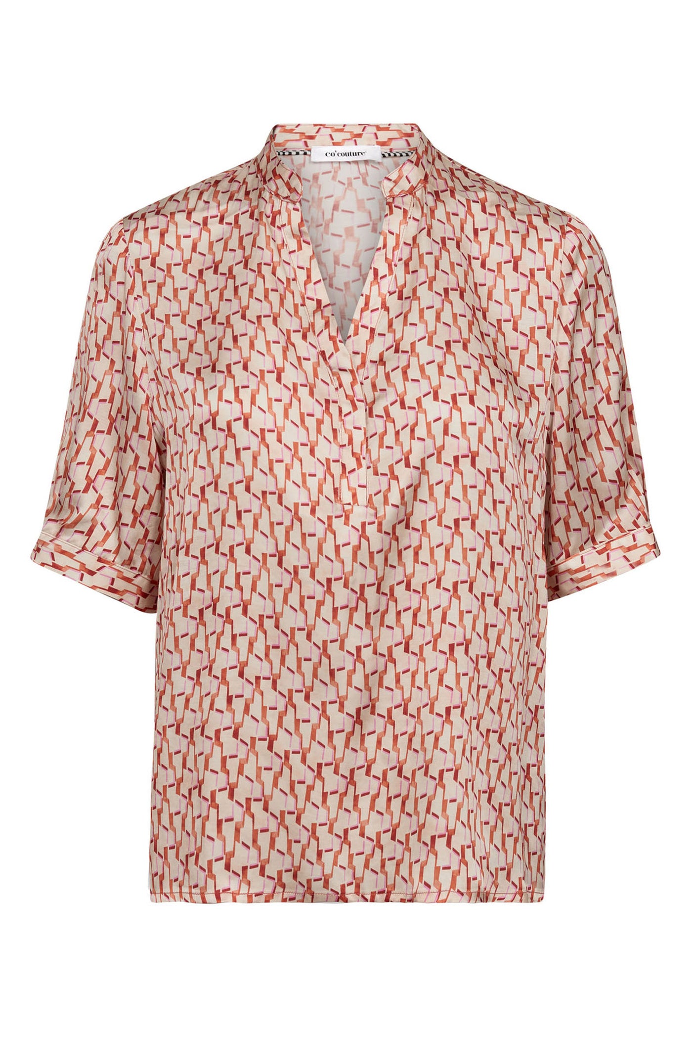 CarmineCC SS V-Blouse 66-Flame - 45153