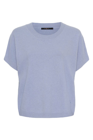 Cashmere Knit w. Short Sleeves SKY BLUE - 500085