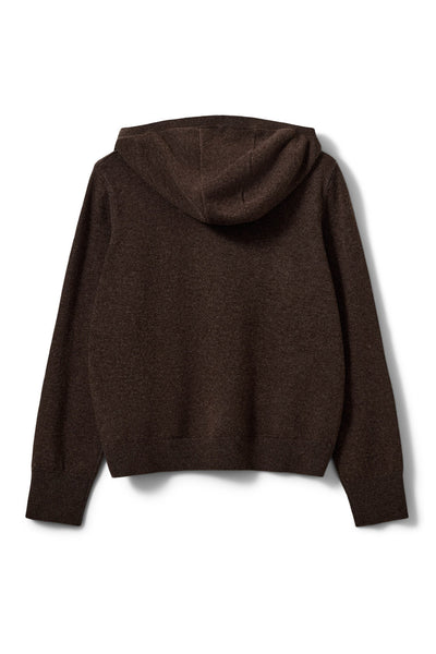 Cassiesw Knit Hoodie Brown Fudge - SNOS765 Thumbnail