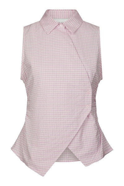 Celest Check Top LIGHT PINK - 169021 Thumbnail
