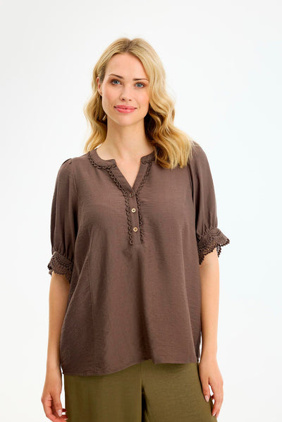 Bianca blouse Brown - 17230 Thumbnail