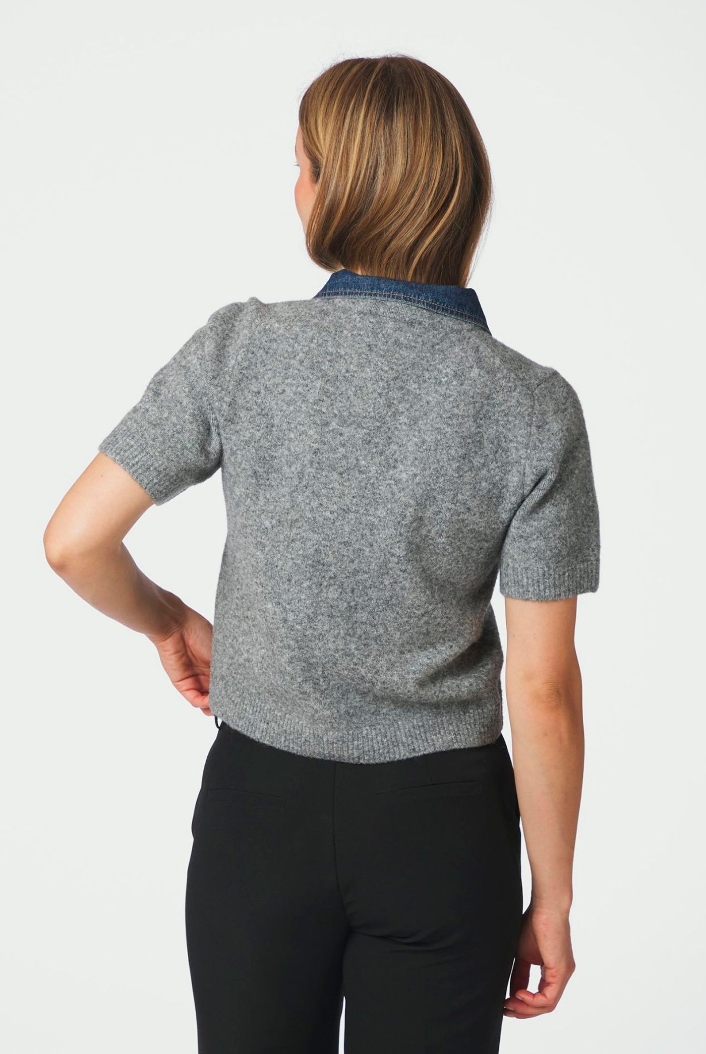 Amoria Knit Cardigan Grey Melange - 169711