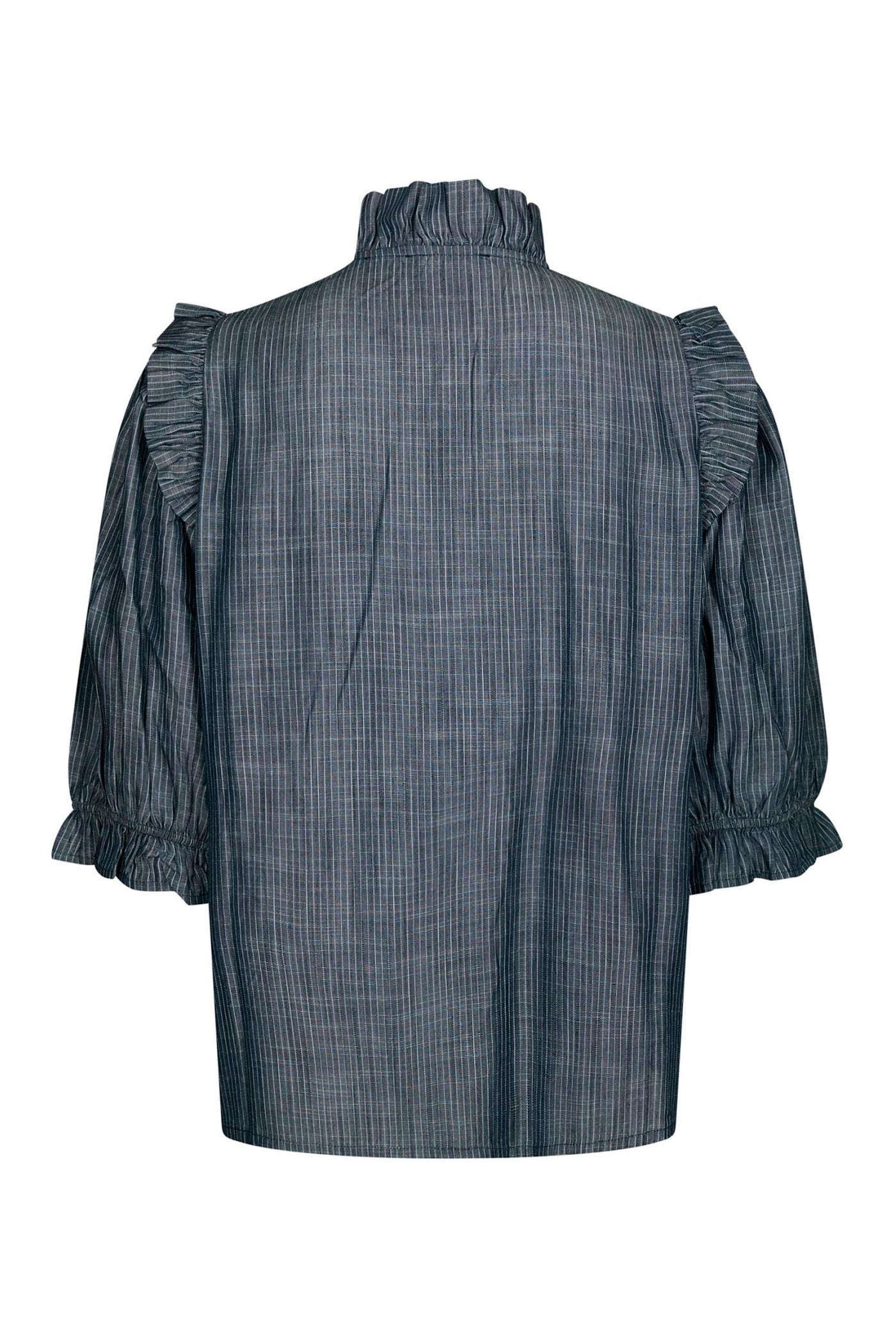 Chacha Chambray Stripe Blouse DARK BLUE - 169737