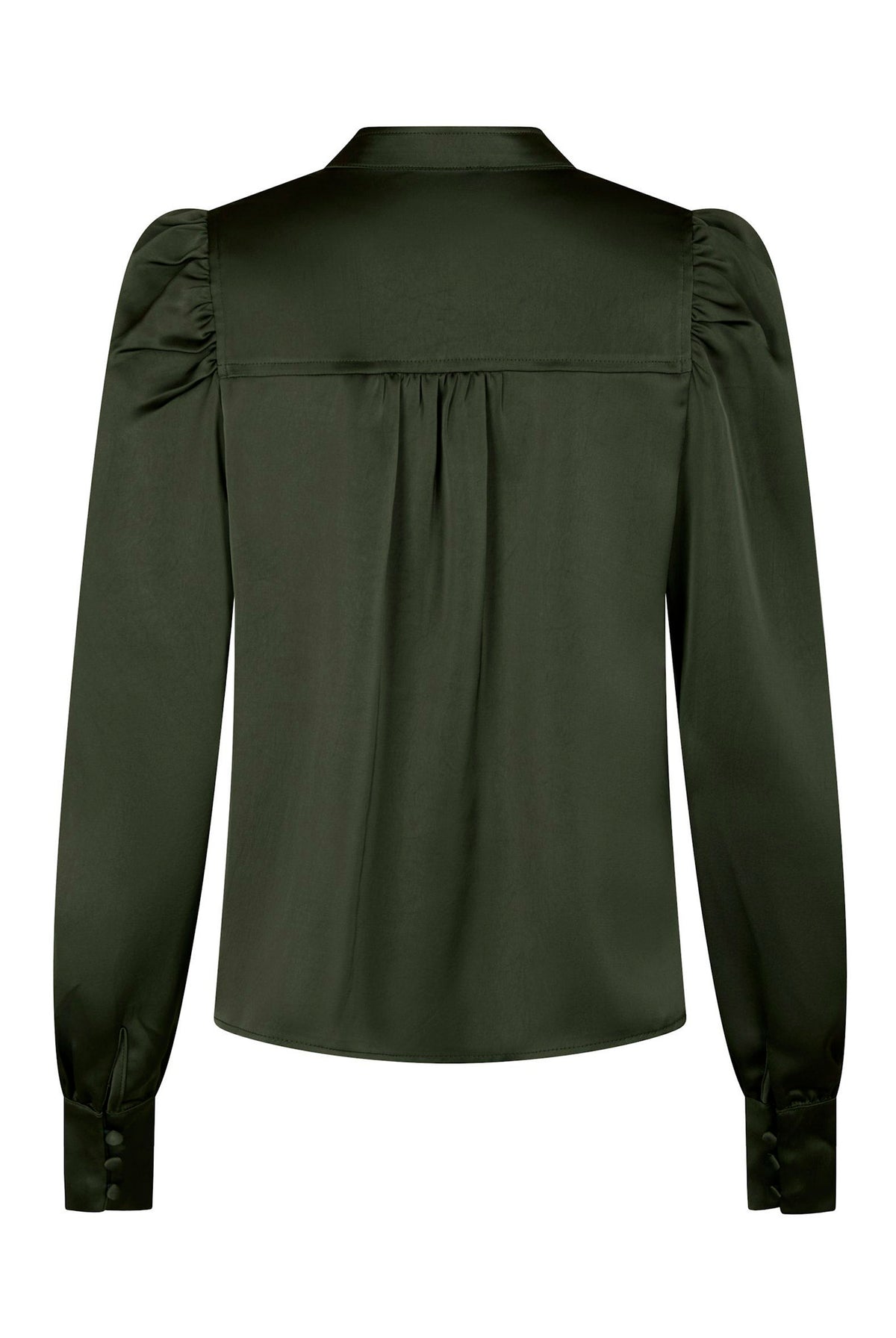 Rosslyn Heavy Sateen Blouse DEEP GREEN - 163769