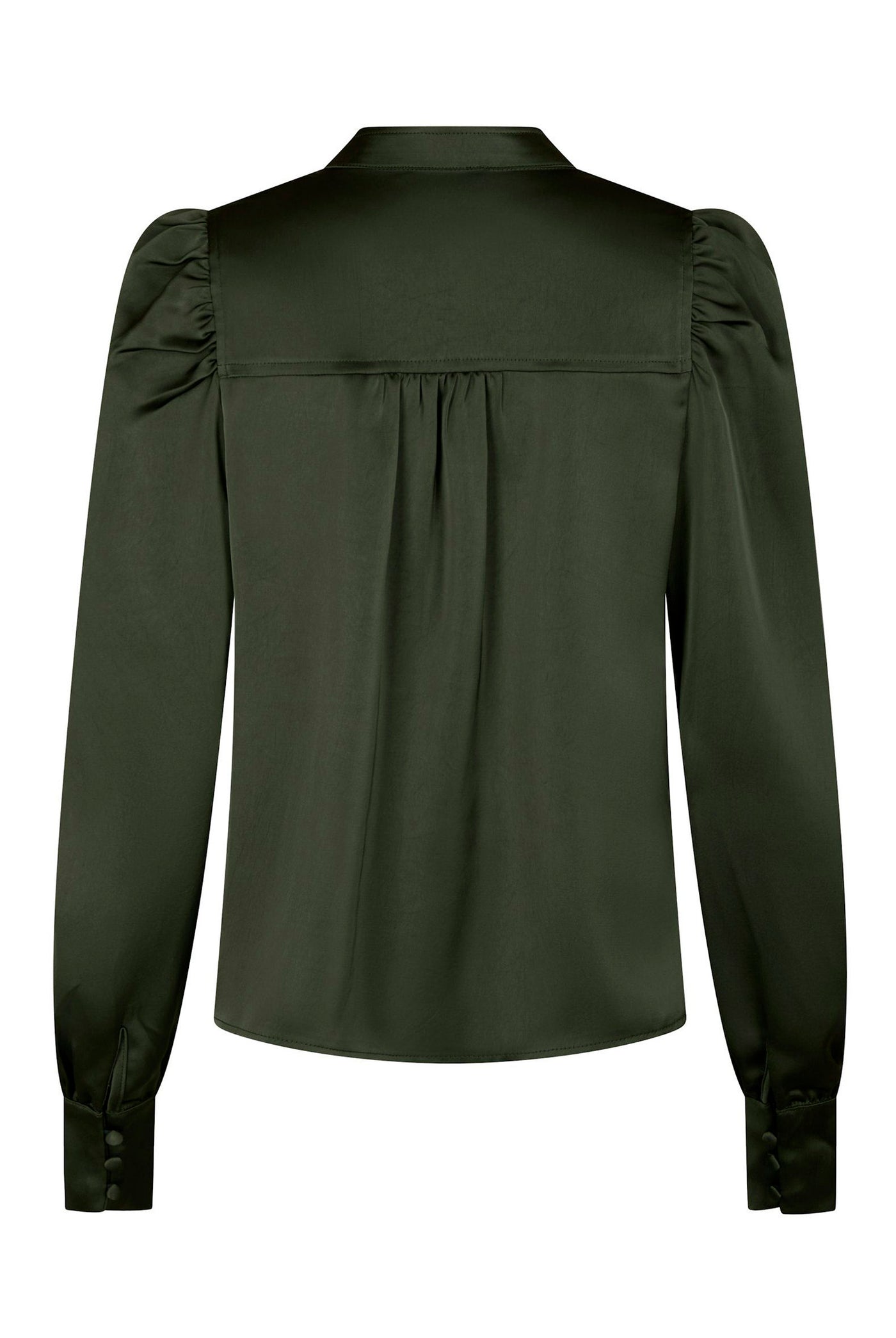 Rosslyn Heavy Sateen Blouse DEEP GREEN - 163769