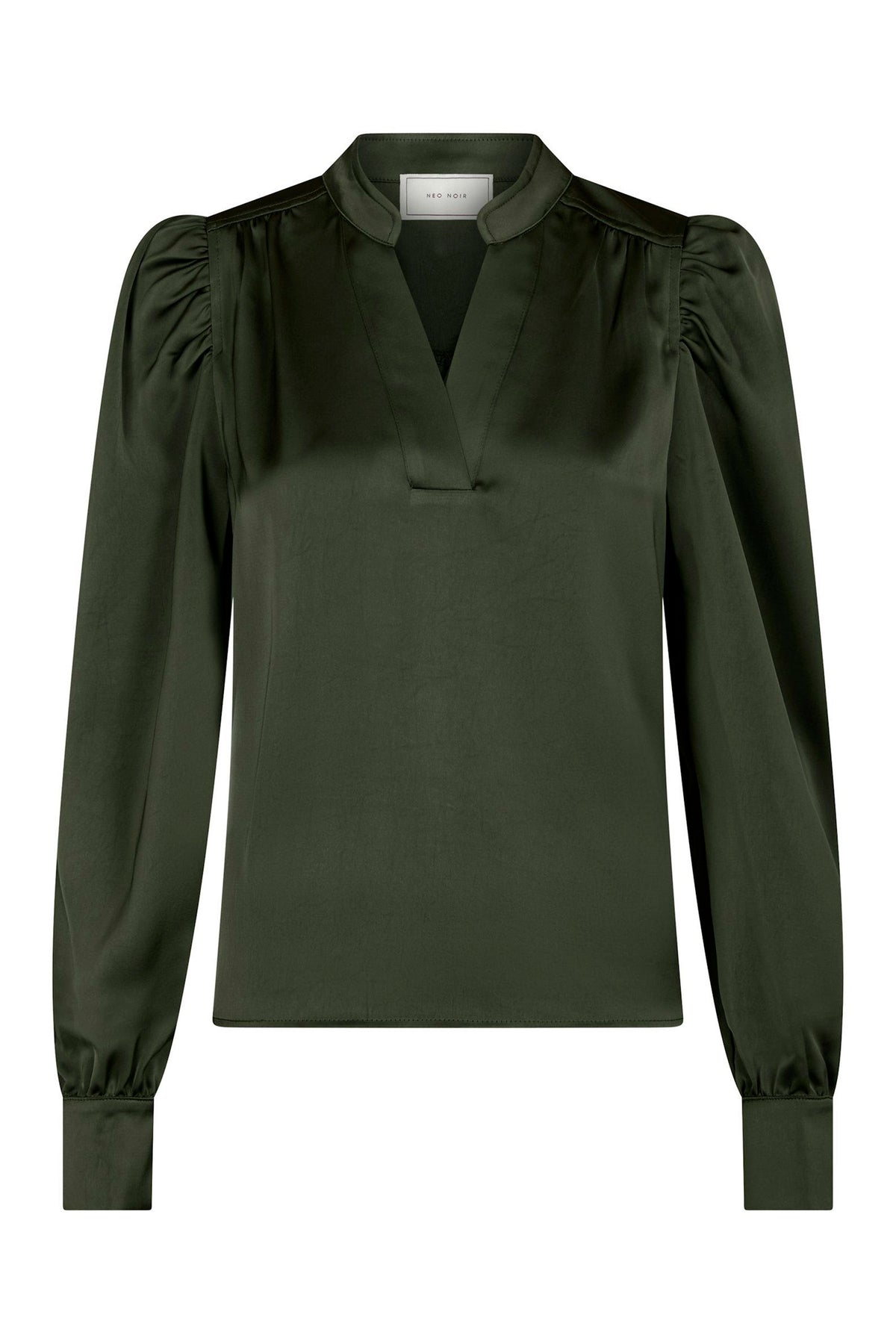 Rosslyn Heavy Sateen Blouse DEEP GREEN - 163769