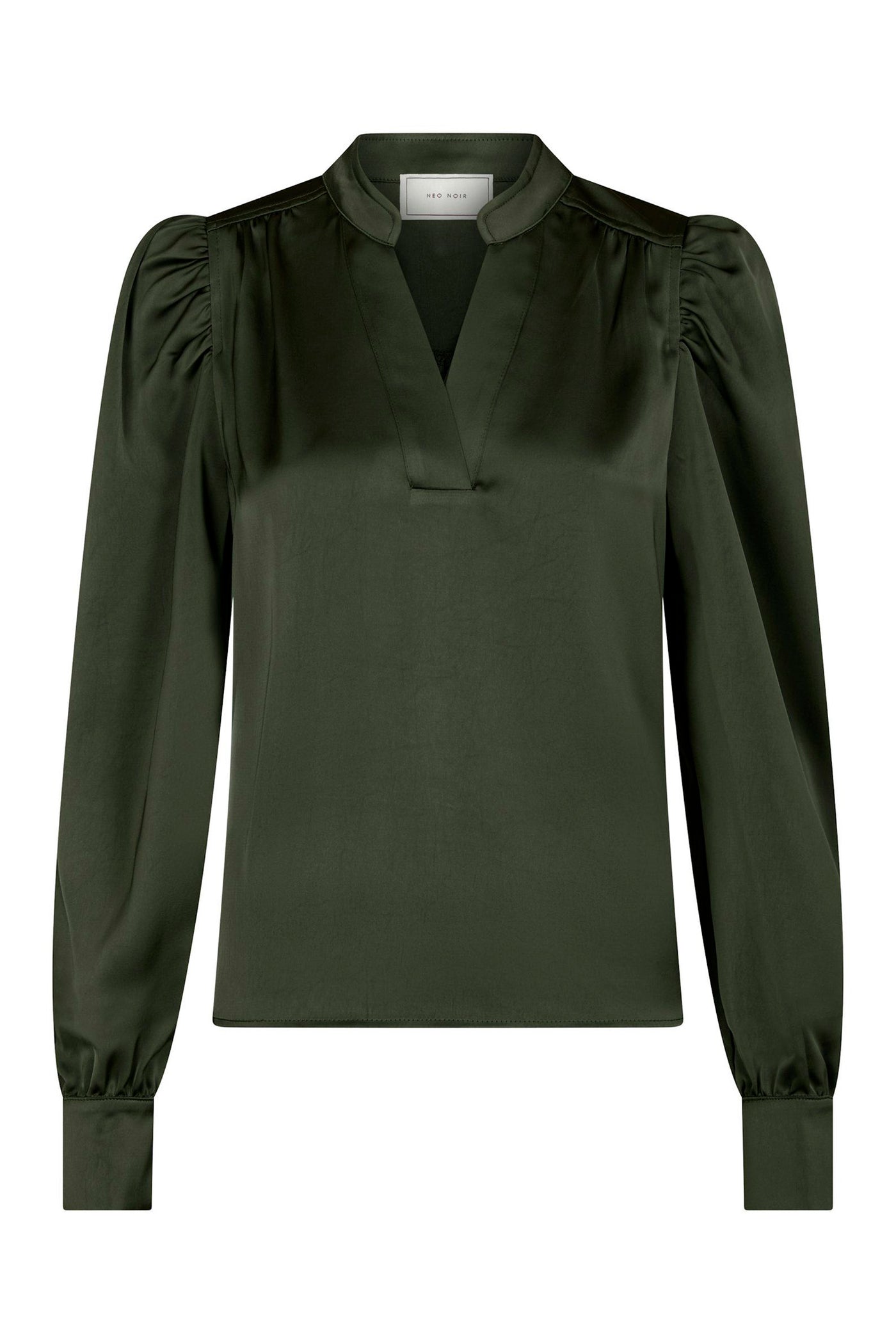 Rosslyn Heavy Sateen Blouse DEEP GREEN - 163769