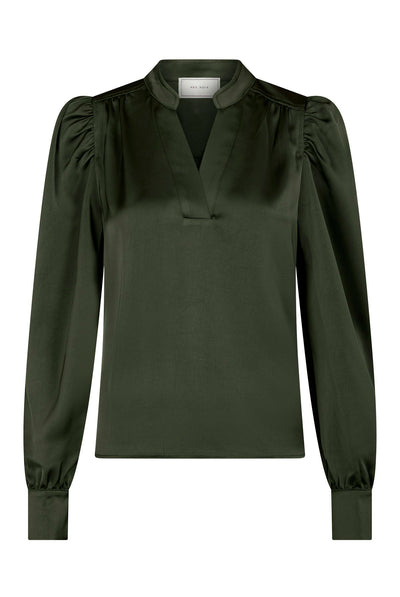 Rosslyn Heavy Sateen Blouse DEEP GREEN - 163769 Thumbnail